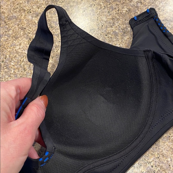 Maidenform Sport Sports Bra Convertible Low Impact 34A Black Blue - Picture 12 of 16